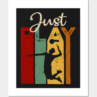 Just play voleyball Vintage T-Shirt Gift Posters and Art